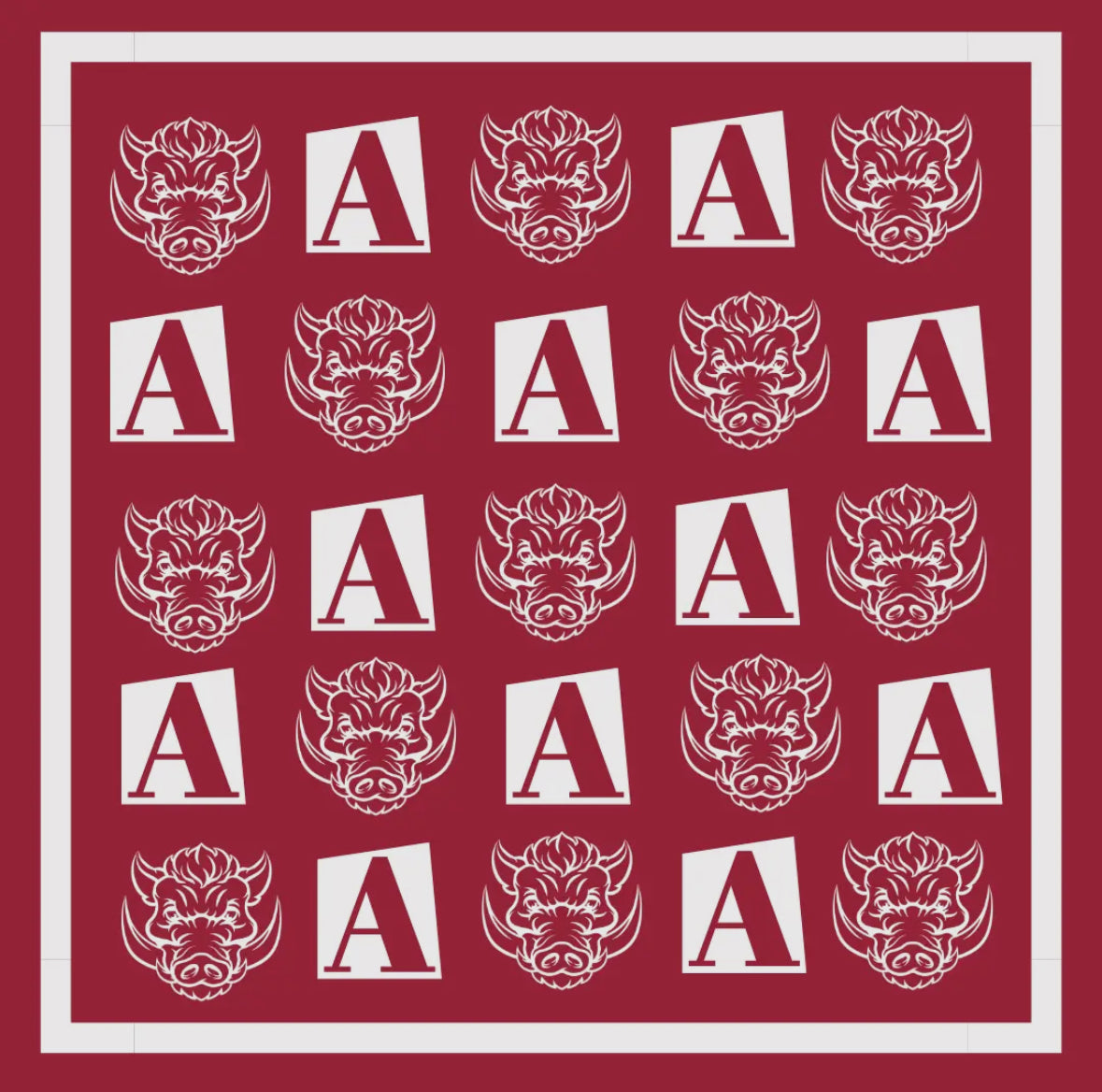 Arkansas Bandana Game Day Scarf