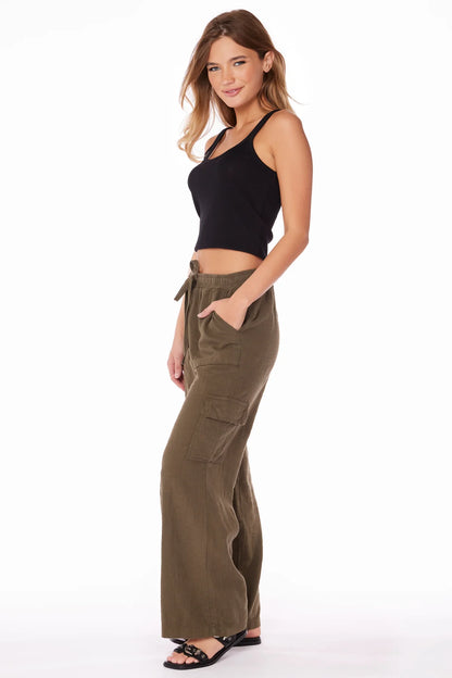 Wide Leg Cargo Pant in Troops