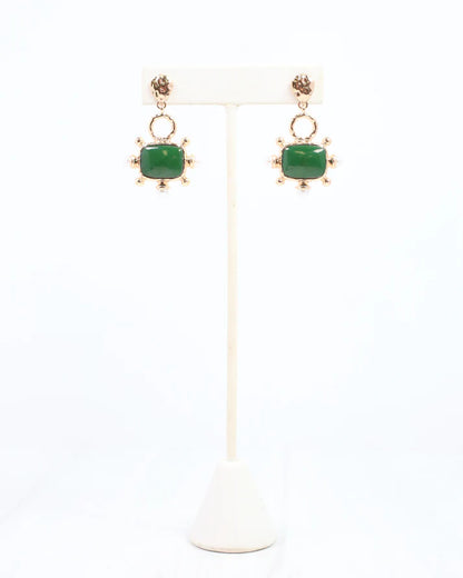 Green Drop Earrings