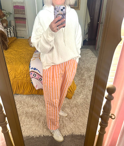 Bryan Pant in Orange/Pink Stipe