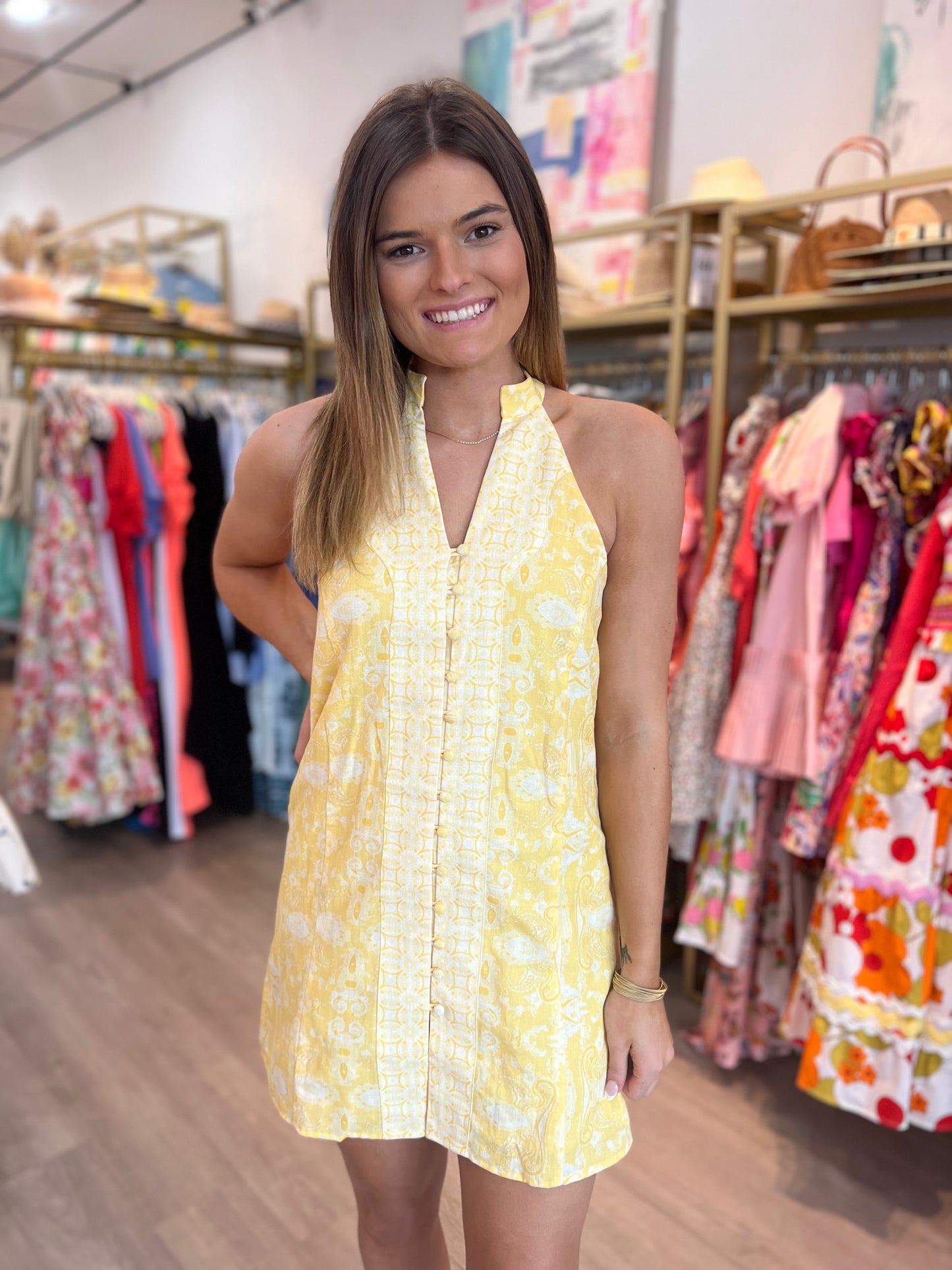 Etta Dress in Lemon