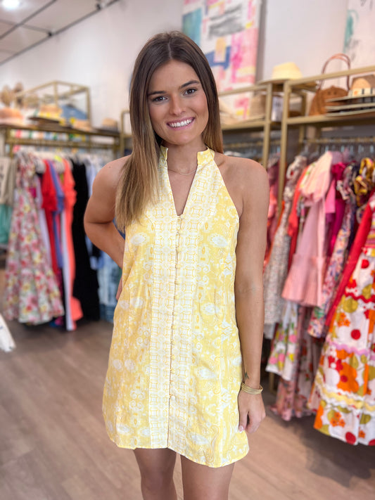 Etta Dress in Lemon
