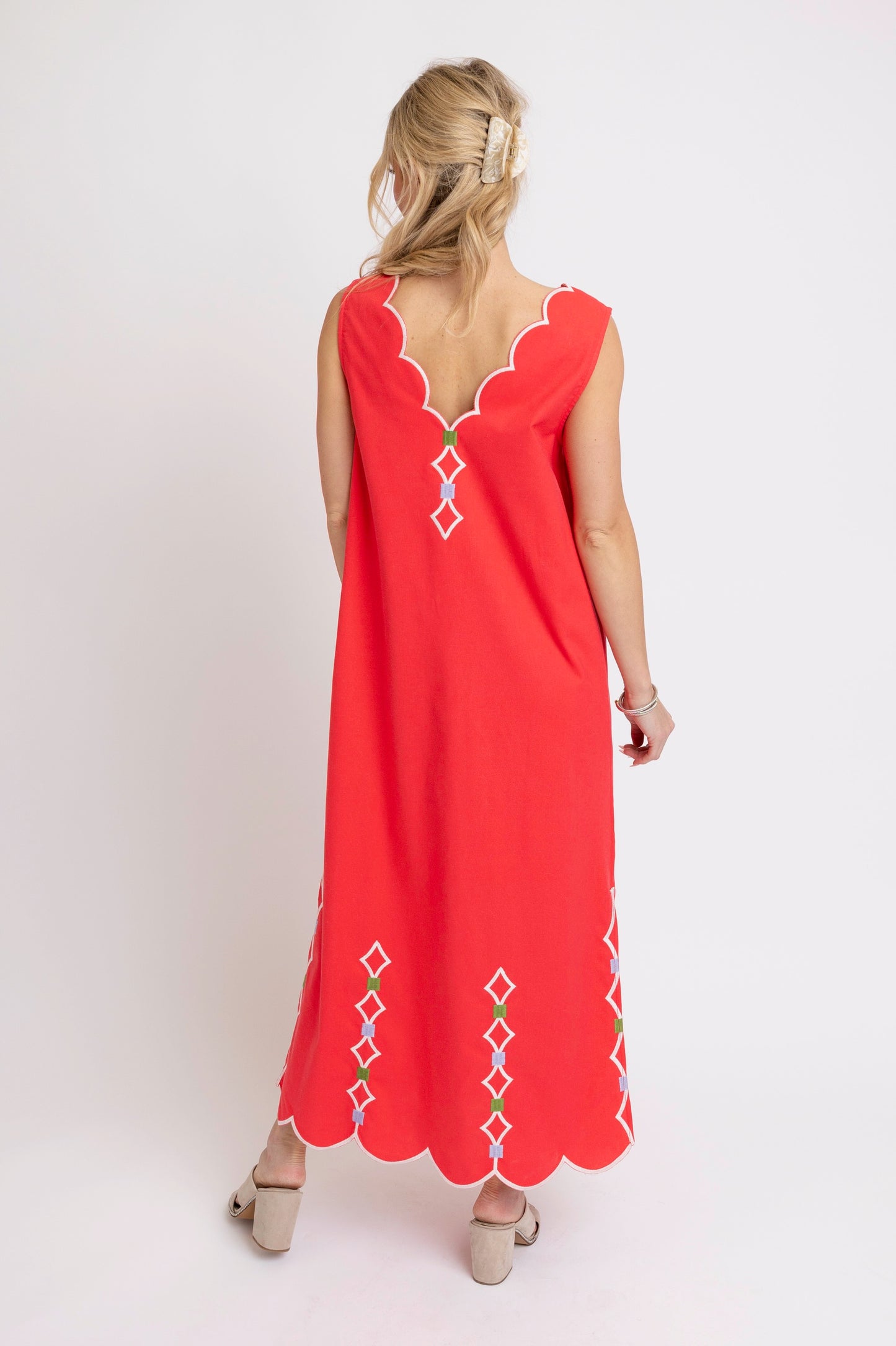 Kendra Vneck Scallop Dress