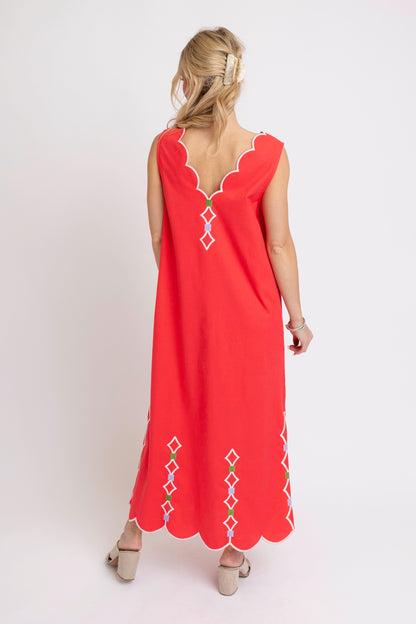 Kendra Vneck Scallop Dress