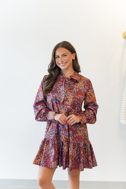 Abstract Leopard Dress