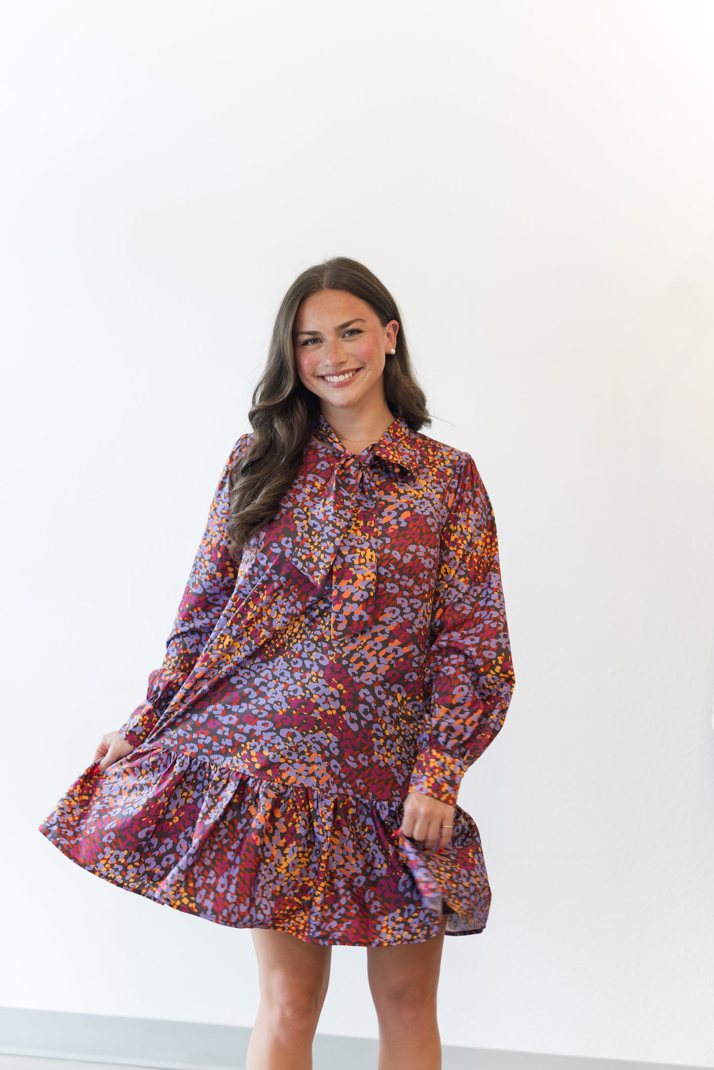 Abstract Leopard Dress