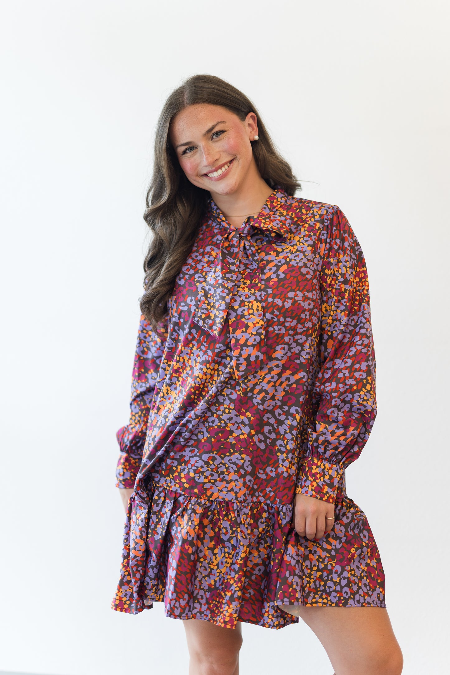 Abstract Leopard Dress