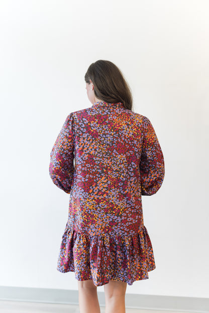 Abstract Leopard Dress