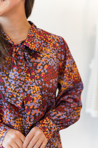 Abstract Leopard Dress