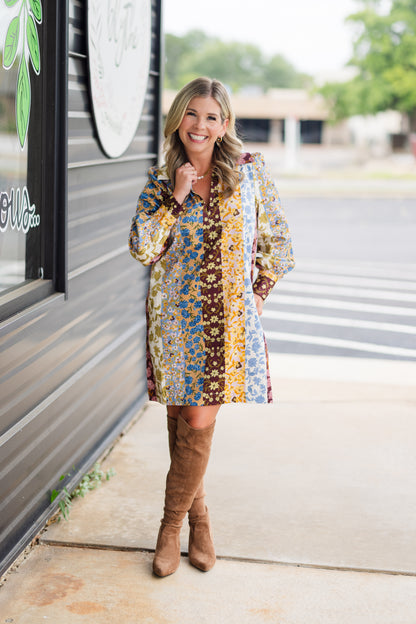 Kimmy Dress in Golden Bouquet