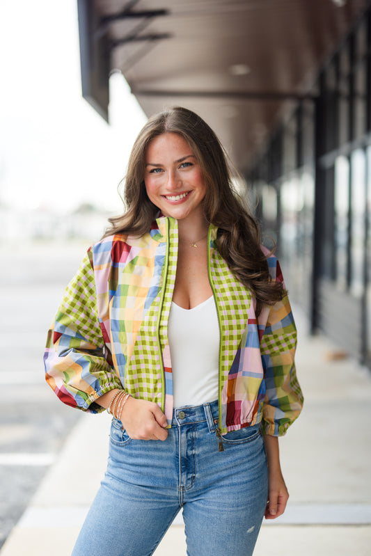 Cameron Jacket in Diagonal Check