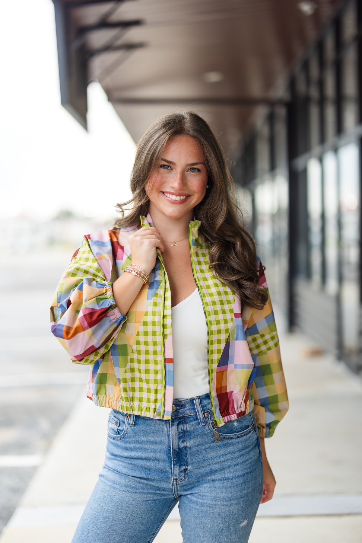 Cameron Jacket in Diagonal Check