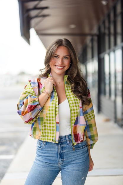 Cameron Jacket in Diagonal Check