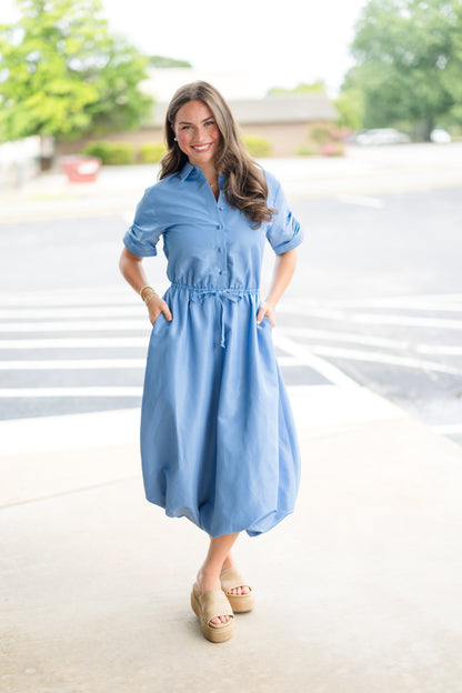 Kyra Dress in French Blue