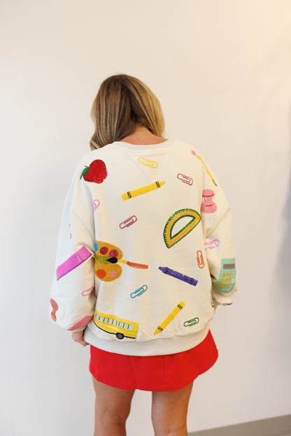Teach Sequin Sweatshirt