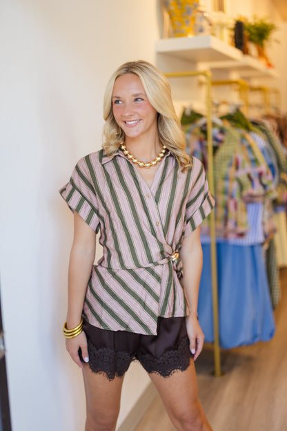 Nevaeh Laced Shorts in Brown