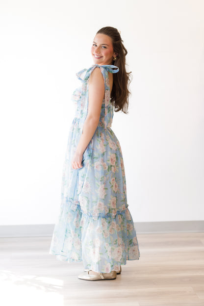 Delicate Floral Tiered Mini Dress