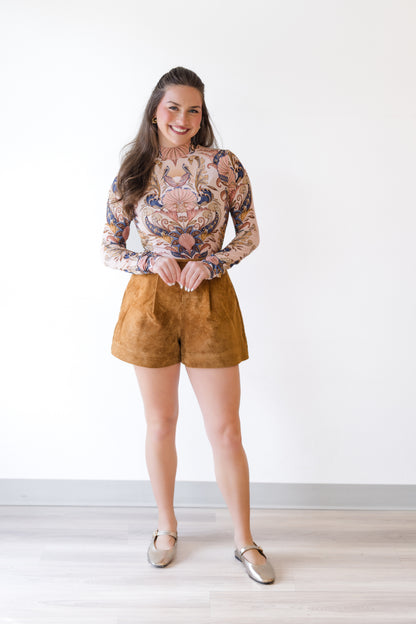 Sea Garden Scarf Soft Pink Jersey Blouse