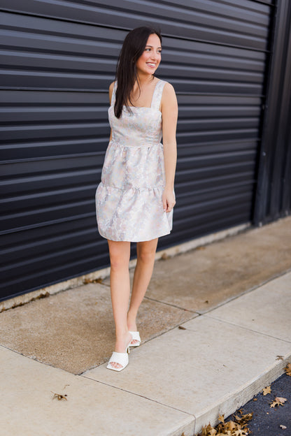 Organza Ruched Tiered Midi Dress