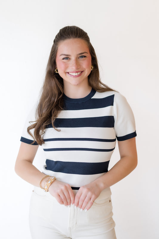 Maxime Knit Striped Top