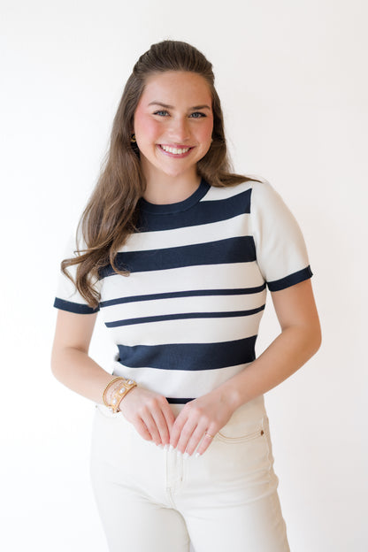 Maxime Knit Striped Top