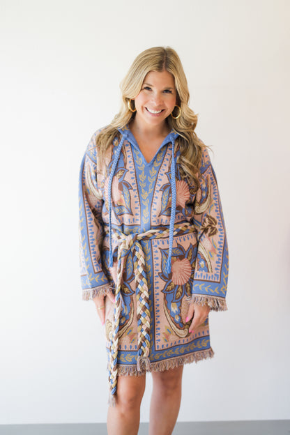 Sea Garden Scarf Knit Dress