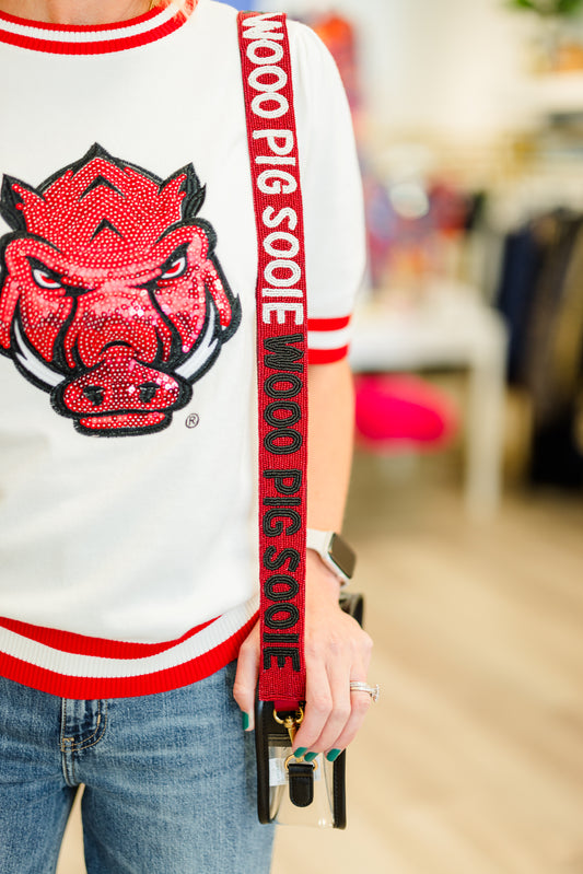 FINAL SALE Woo Pig Sooie Beaded Purse Strap