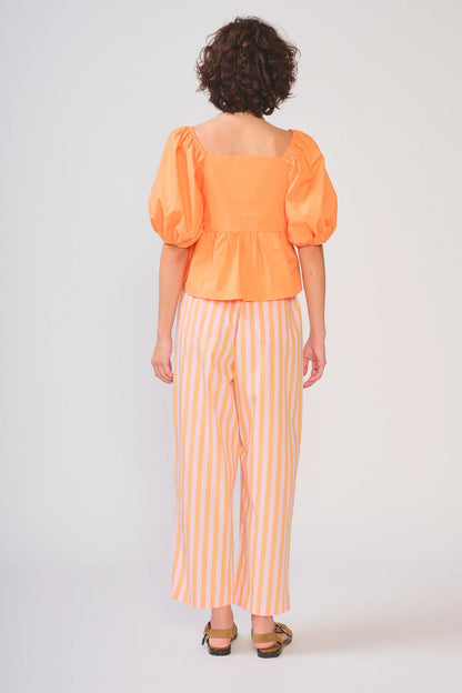 Bryan Pant in Orange/Pink Stipe