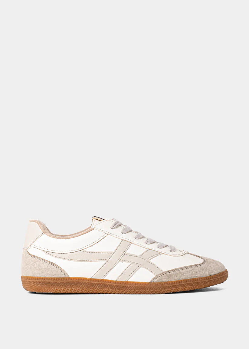 Sasha White/Beige Sneakers
