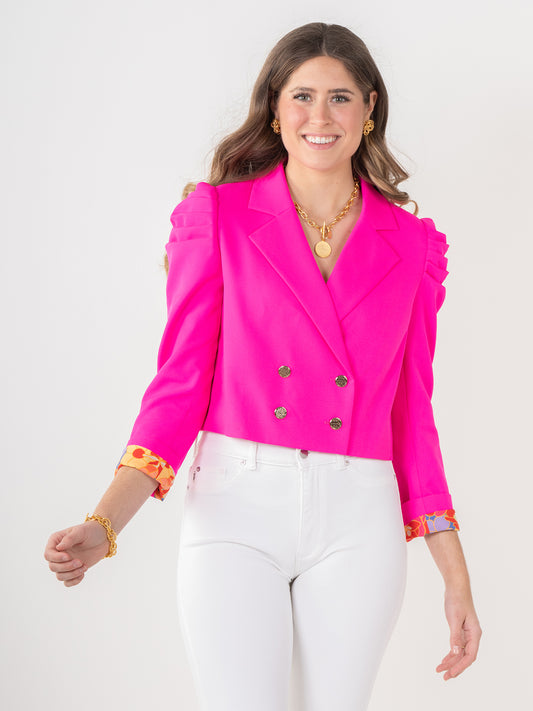 FINAL SALE Margo Blazer in Pink Glo