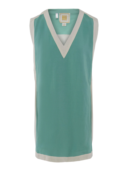Emily Shift Dress in Wasabi Linen