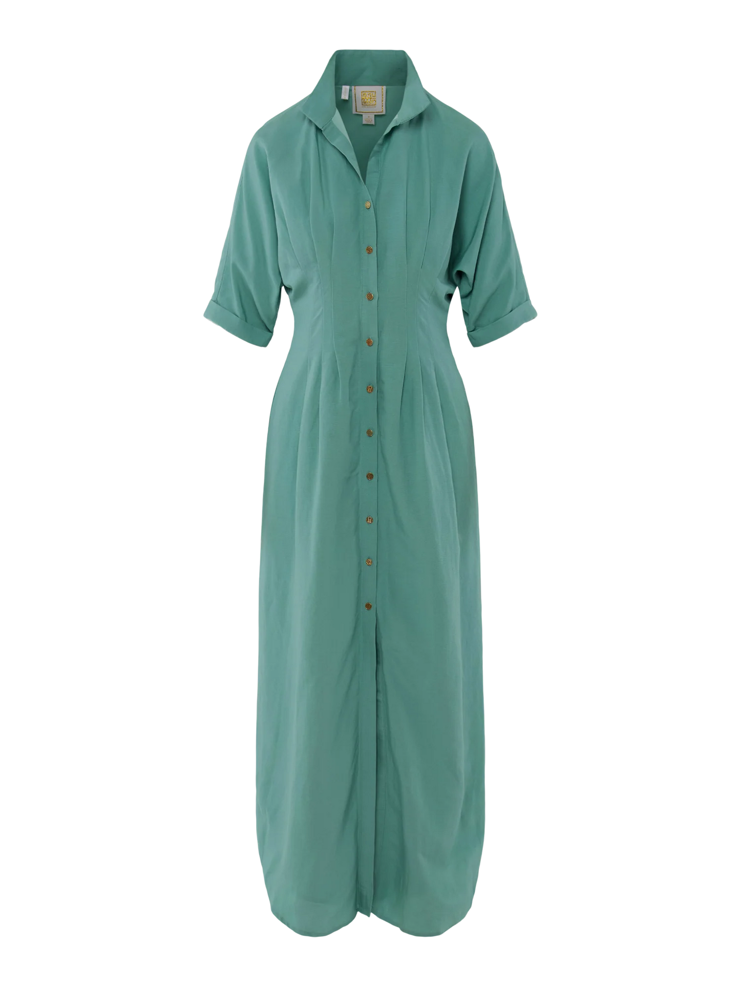 Georgia Dress in Wasabi Linen