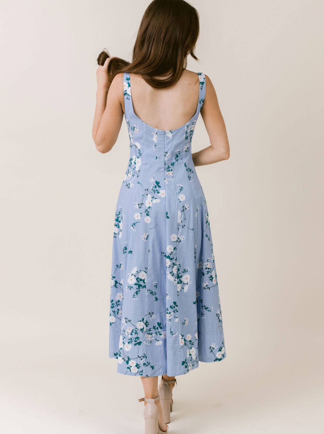 FINAL SALE Sophia Dress in Blue Floral