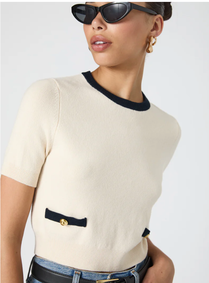 FINAL SALE Babysoft SS Top in Cream