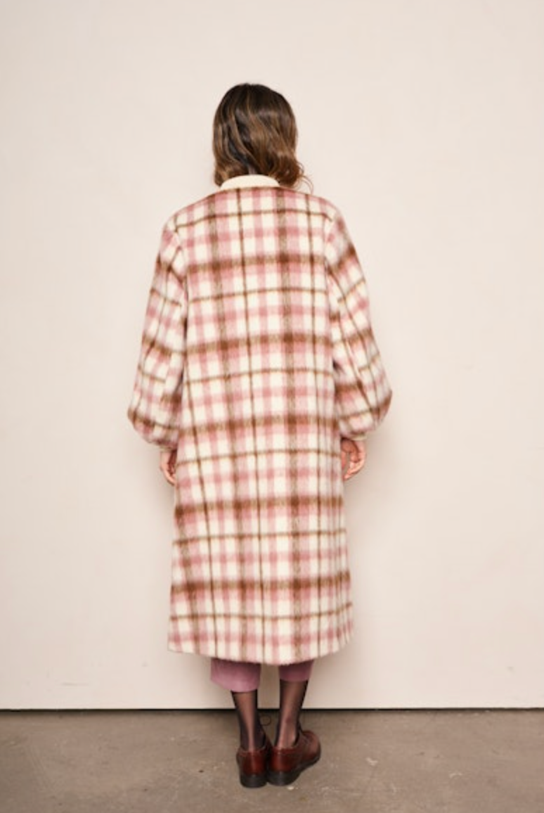 FINAL SALE Cameron Coat in Blush Plaid