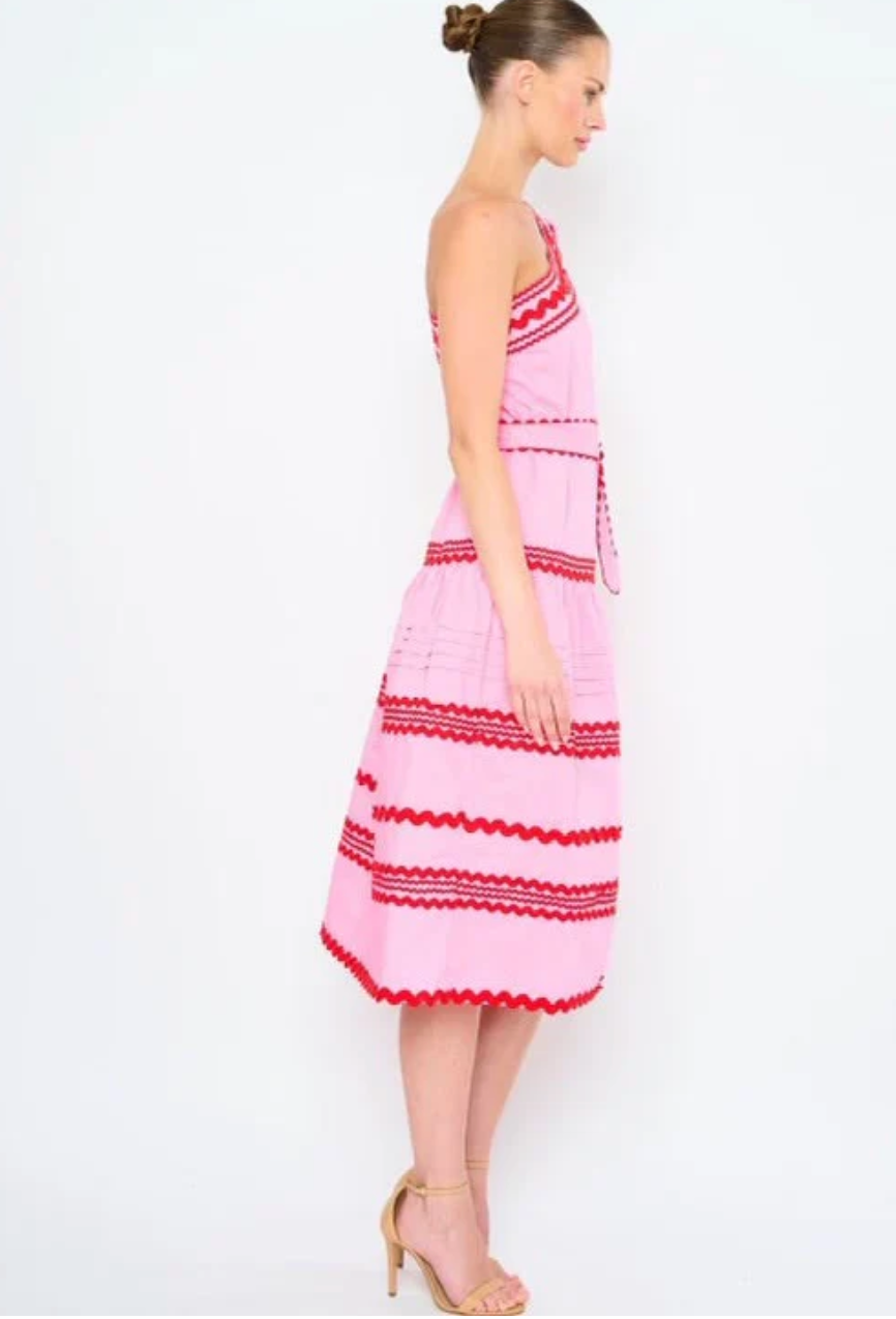 FINAL SALE Kerrin Dress in Solid Pink