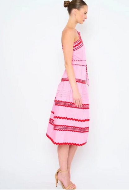 FINAL SALE Kerrin Dress in Solid Pink