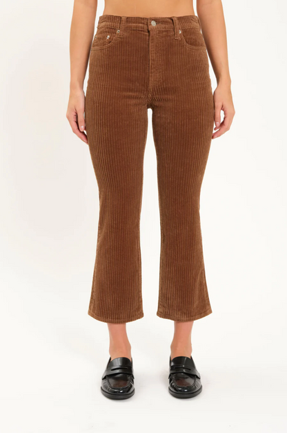FINAL SALE Shy Girl High Rise Crop Flare in Teddy