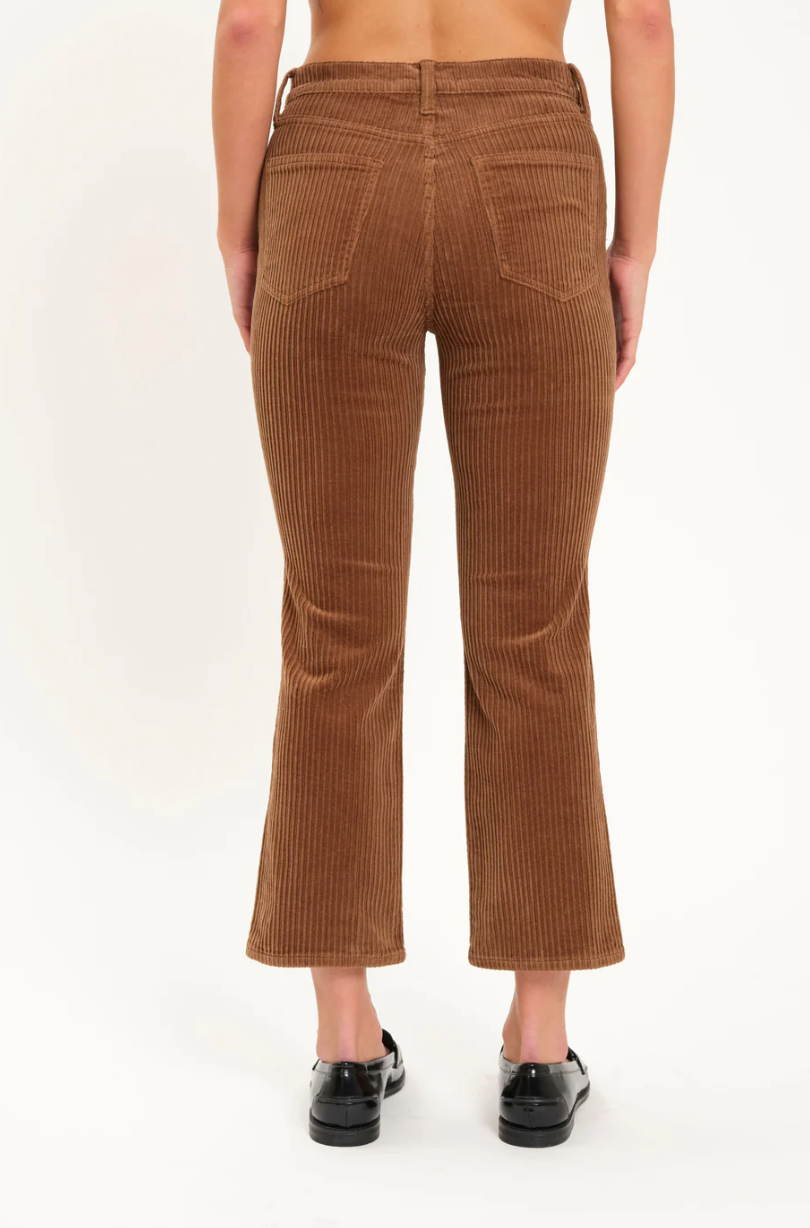 FINAL SALE Shy Girl High Rise Crop Flare in Teddy