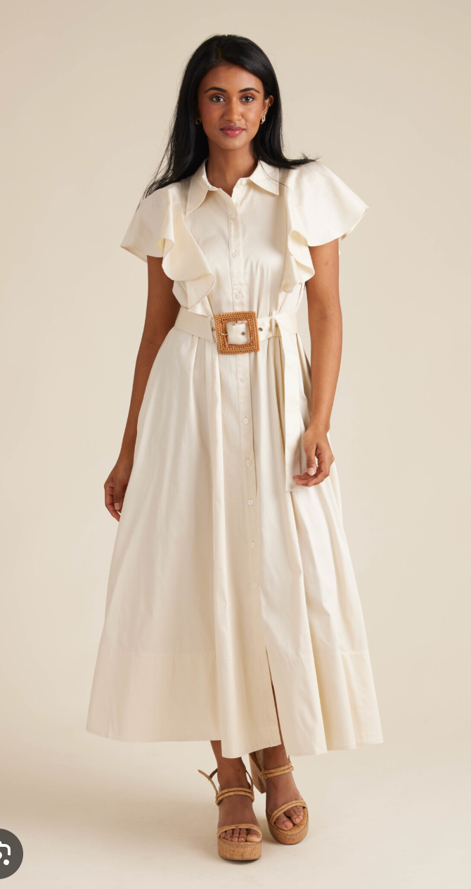 Final Sale-Rose Dress in Ivory