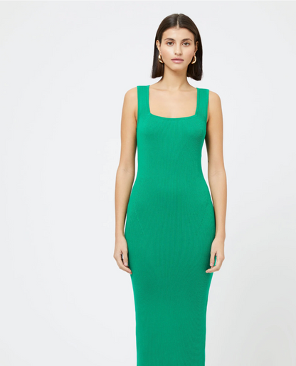FINAL SALE Kelly Square Neck Dress in Green Blythe FINAL SALE Kelly Square Neck Dress in Green Blythe