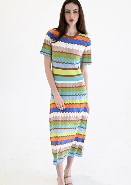 Flora Eyelet Crochet Dress