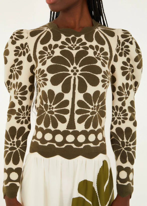 Palermo Green Knit Top