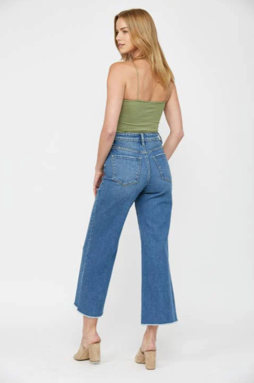 Janice Wide Leg Cropped Jean