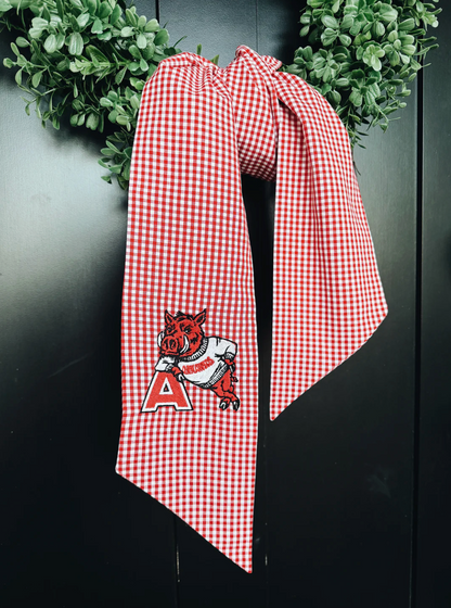 Hog Gingham Wreath Sash