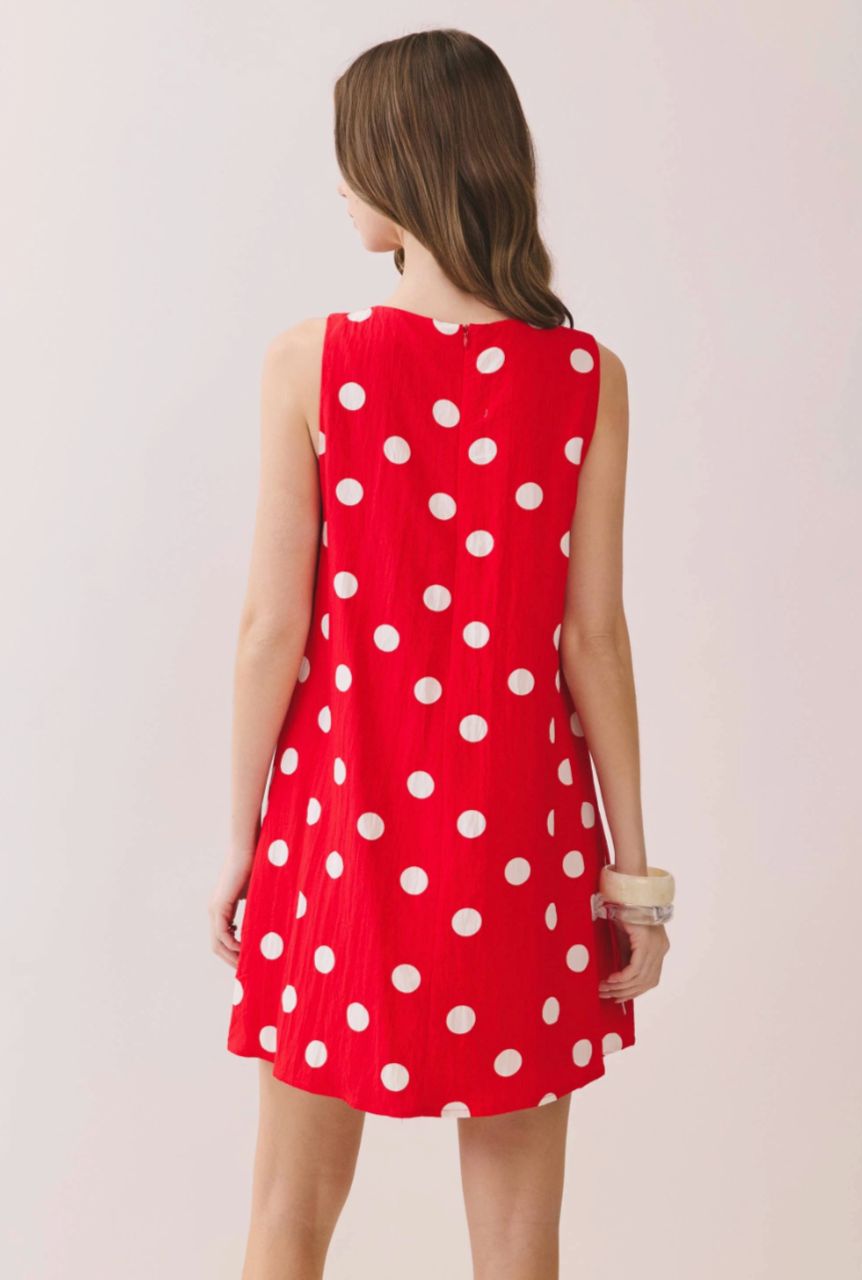 Red Polka Dot Shift Dress