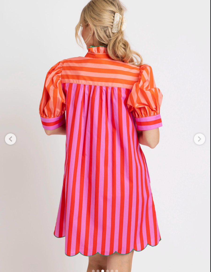 Wylie Stripe Ruffle Dress