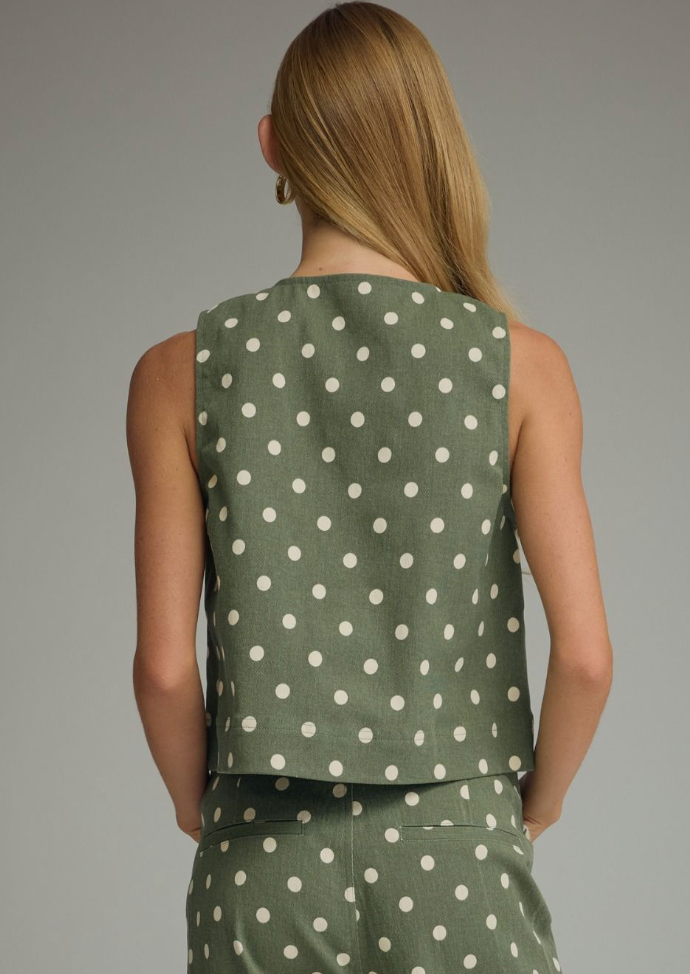 Charlotte Polka Top in Olive