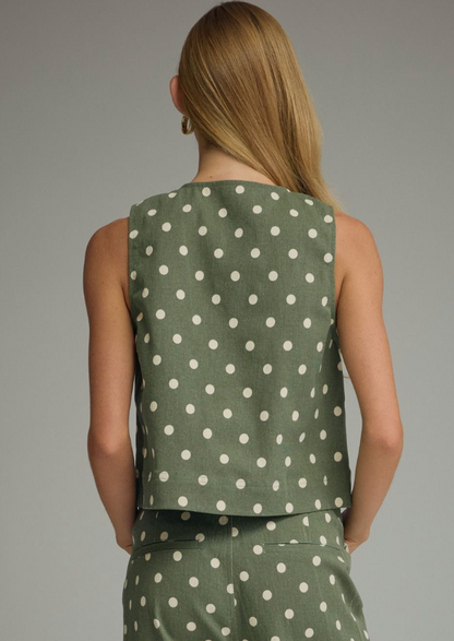 Charlotte Polka Top in Olive