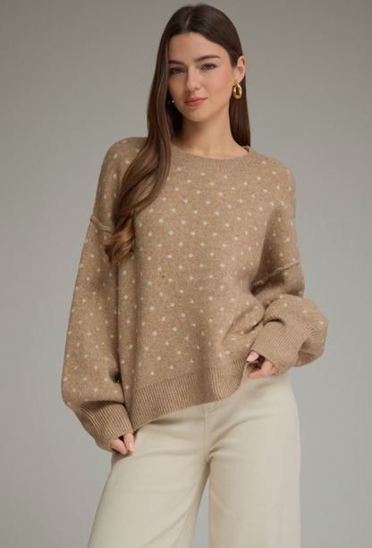 Hazel Polka Dot Long Sleeve Sweater